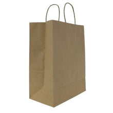 Load image into Gallery viewer, Karat Kraft Laguna Paper Shopping Bags, 13 3/8in x 5 3/8in x 9 1/2in, Brown, Case Of 250 Bags