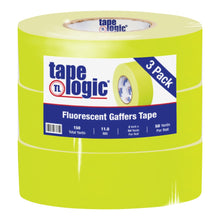 Load image into Gallery viewer, Tape Logic Gaffers Tape, 2in x 50 Yd., Fluorescent Yellow, Case Of 3 Rolls