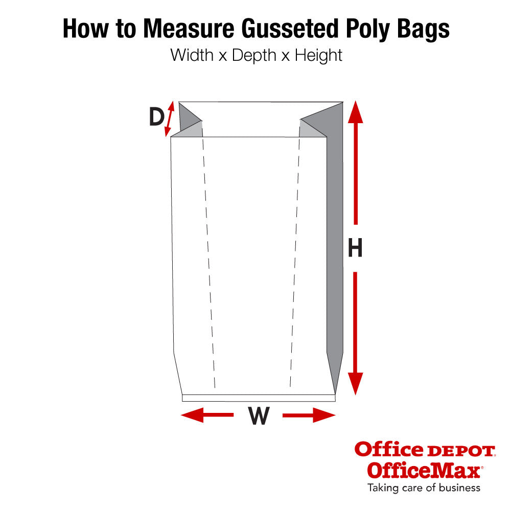 Office Depot Brand 1 Mil Gusseted Poly Bags, 4in x 2in x 8in, Clear, Case Of 1000