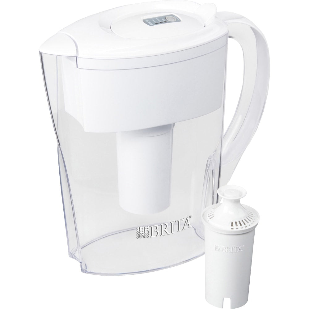 Brita Small 6 Cup Space Saver Water Pitcher with Filter - BPA Free - Pitcher - 40 gal Filter Life (Water Capacity)2 Month Filter Life (Duration) - 6 Cups Pitcher Capacity - 76 / Bundle - White