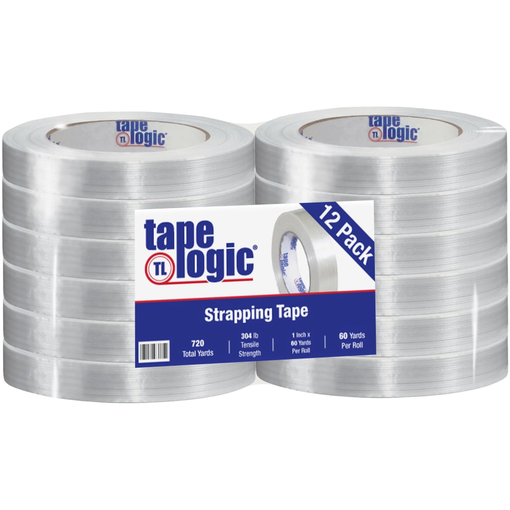 Tape Logic 1500 Strapping Tape, 1in x 60 Yd., Clear, Case Of 12