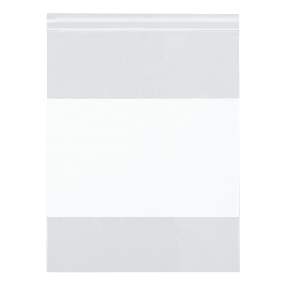 Office Depot Brand 2 Mil White Block Reclosable Poly Bags, 10in x 12in, Clear, Case Of 1000
