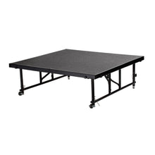 Load image into Gallery viewer, National Public Seating Carpeted Transfix Stage Platform, 16in-24in, 4ft x 4ft, Gray