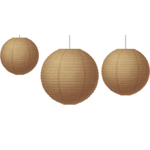 Load image into Gallery viewer, Teacher Created Resources Burlap Design Paper Lanterns, Pack Of 3
