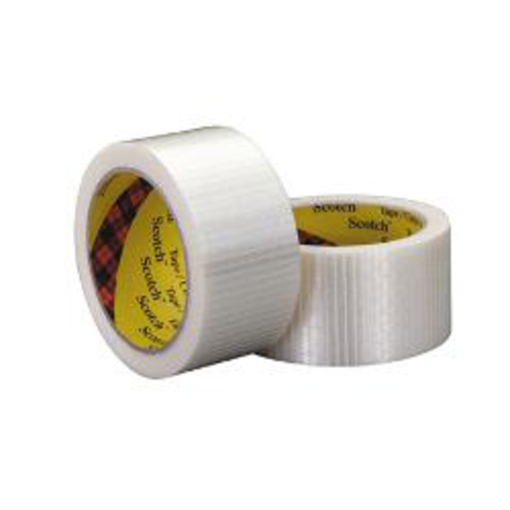 3M 8959 Bi-Directional Strapping Tape, 2in x 55 Yd., Clear, Case Of 3