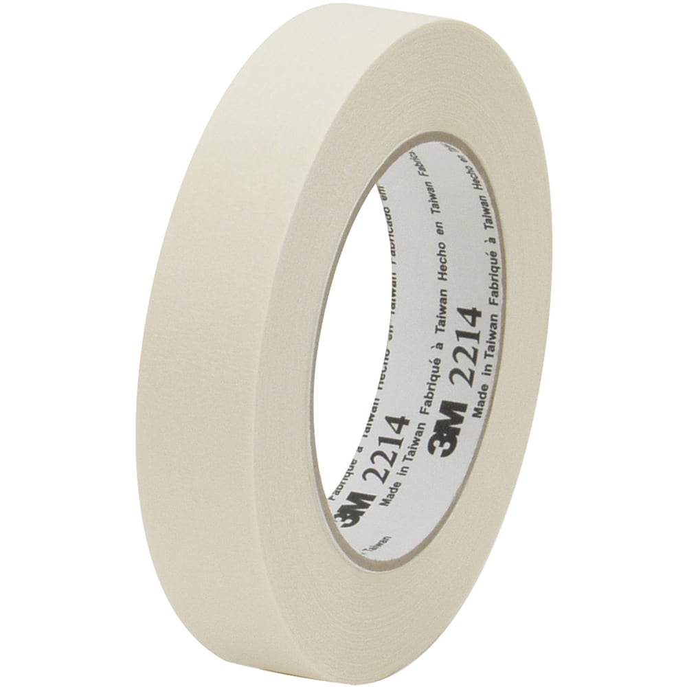 3M 2214 Masking Tape, 2in x 60 Yd., Natural, Case Of 24