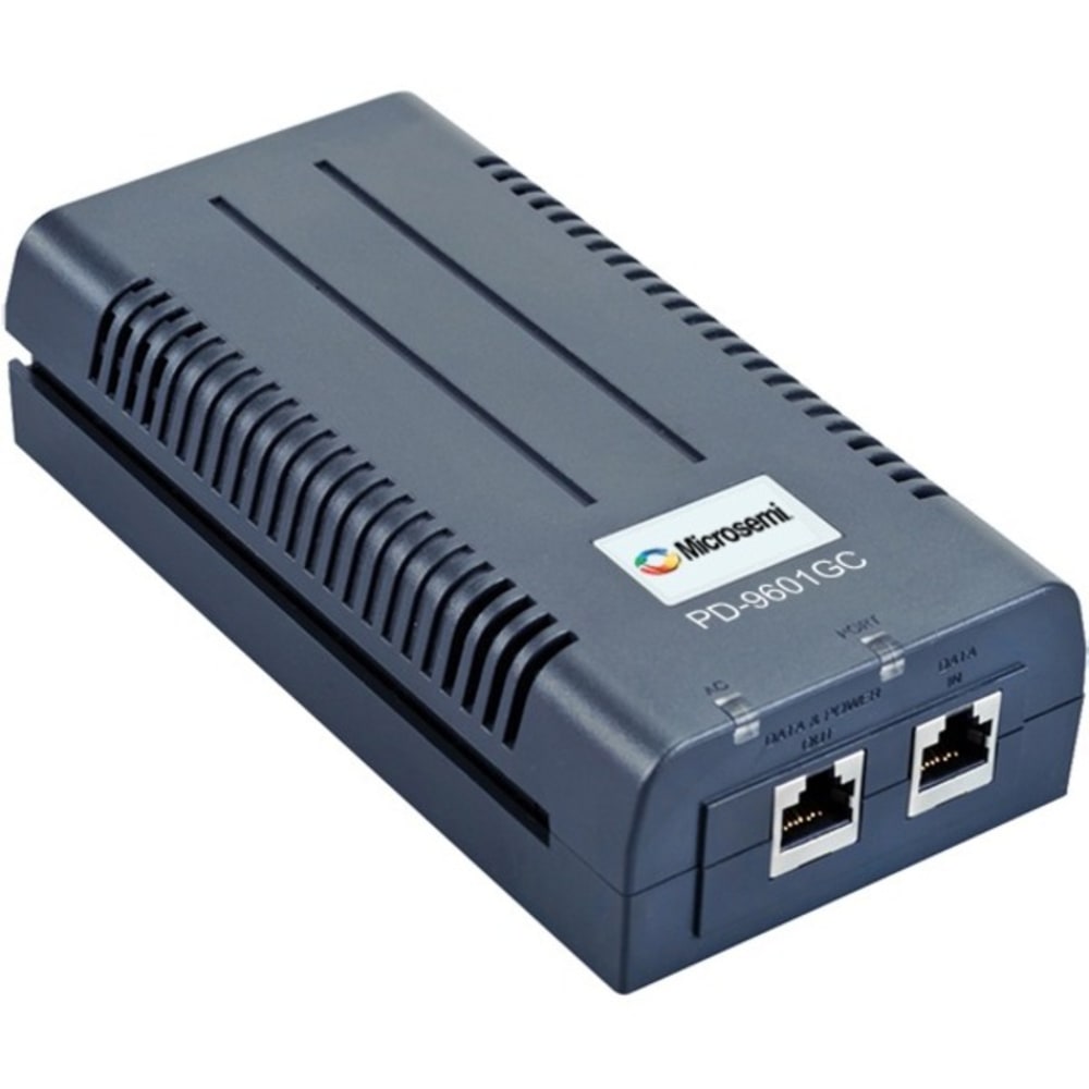 Microsemi 1 port, 90W, IEEE 802.3bt-compliant indoor port PoE midspan - 90-95 W PoE Midspan, Indoor, 1 Gbps Data Rate, AC Input Power, 1 Year Warranty