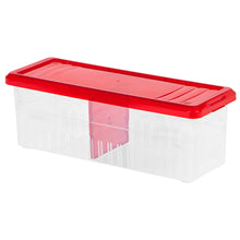 Load image into Gallery viewer, IRIS Holiday Ribbon Storage Containers, 16 1/8in x 5 5/8in x 5 9/16in, Red, Case Of 3