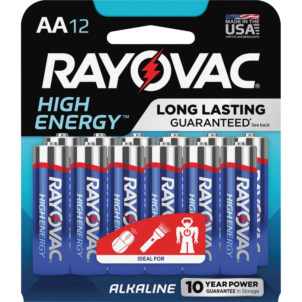 Rayovac High Energy Alkaline AA Batteries - For Multipurpose - AA - 144 / Carton