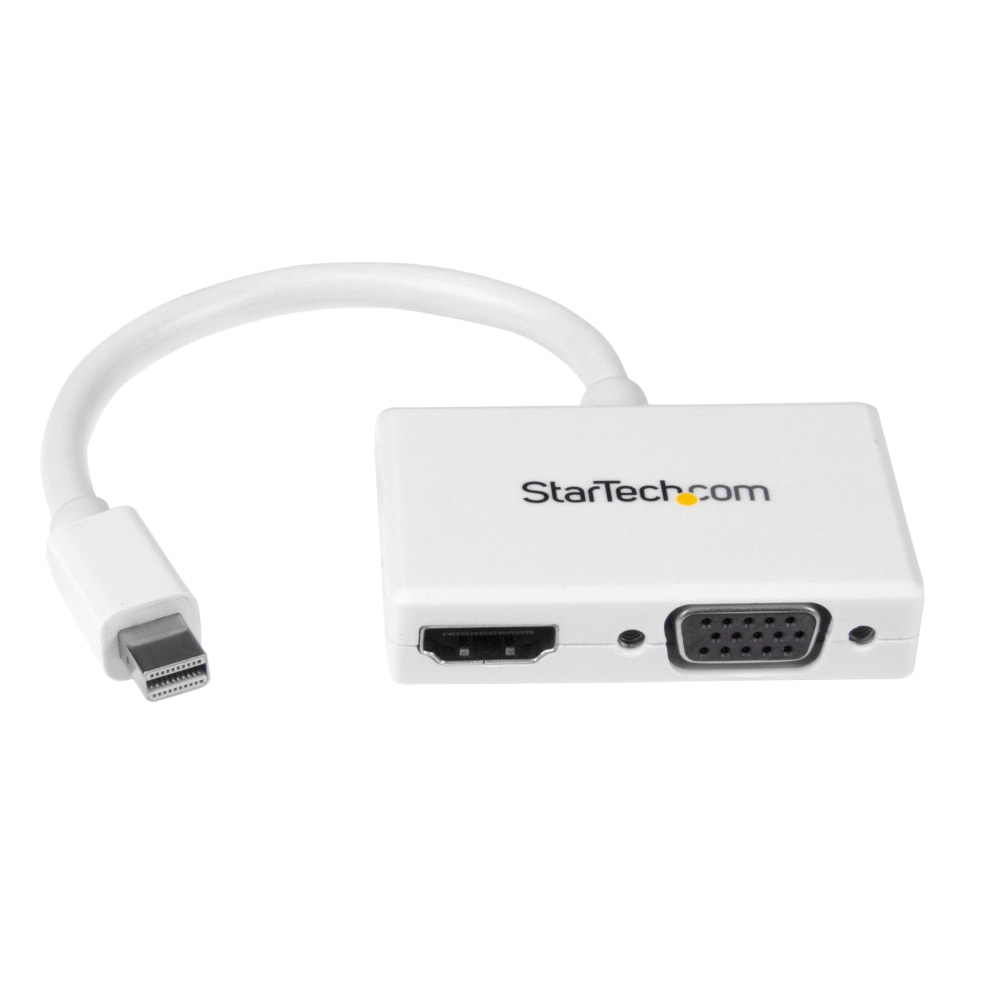 StarTech.com 2-in-1 Mini DisplayPort To HDMI Or VGA Converter, White