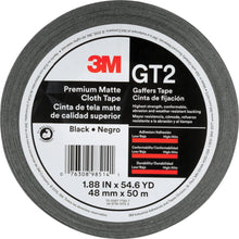 Load image into Gallery viewer, 3M Gaffers Cloth Tape - 54.60 yd Length x 1.90in Width - 11 mil Thickness - Vinyl - 1 / Roll - Black
