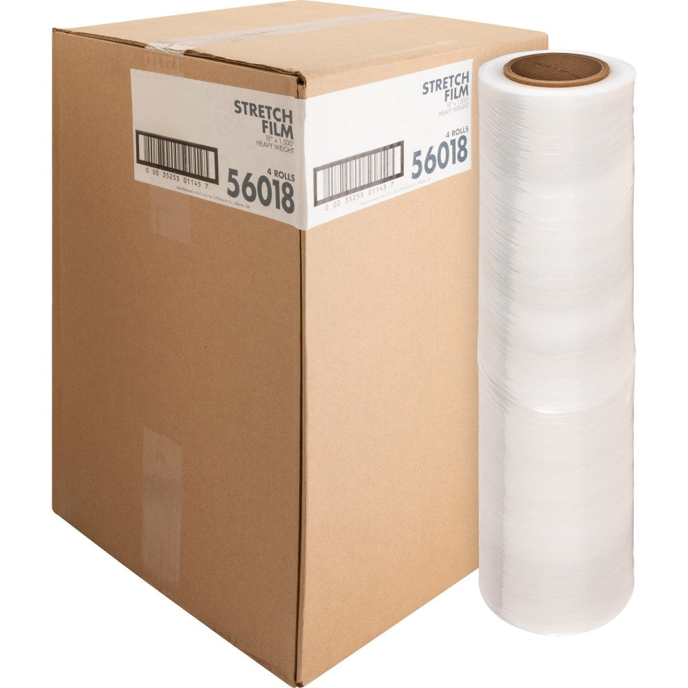 Sparco Stretch Wrap Film - 18in Width x 1500 ft Length - 4 Wrap(s) - Heavyweight - Clear