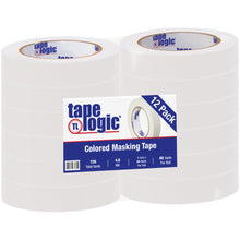 Load image into Gallery viewer, Tape Logic Color Masking Tape, 3in Core, 1in x 180ft, White, Case Of 12