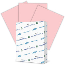Load image into Gallery viewer, Hammermill Colors Colored Multi-Use Print &amp; Copy Paper, Letter Size (8 1/2in x 11in), 100 (U.S.) Brightness, 24 Lb, 30% Recycled, Pink, Ream Of 500 Sheets