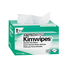 Load image into Gallery viewer, Kimtech Science Kimwipes Delicate Task Wipers, 4-2/5in x 8-2/5in, 280 Per Pack, Case Of 60 Packs