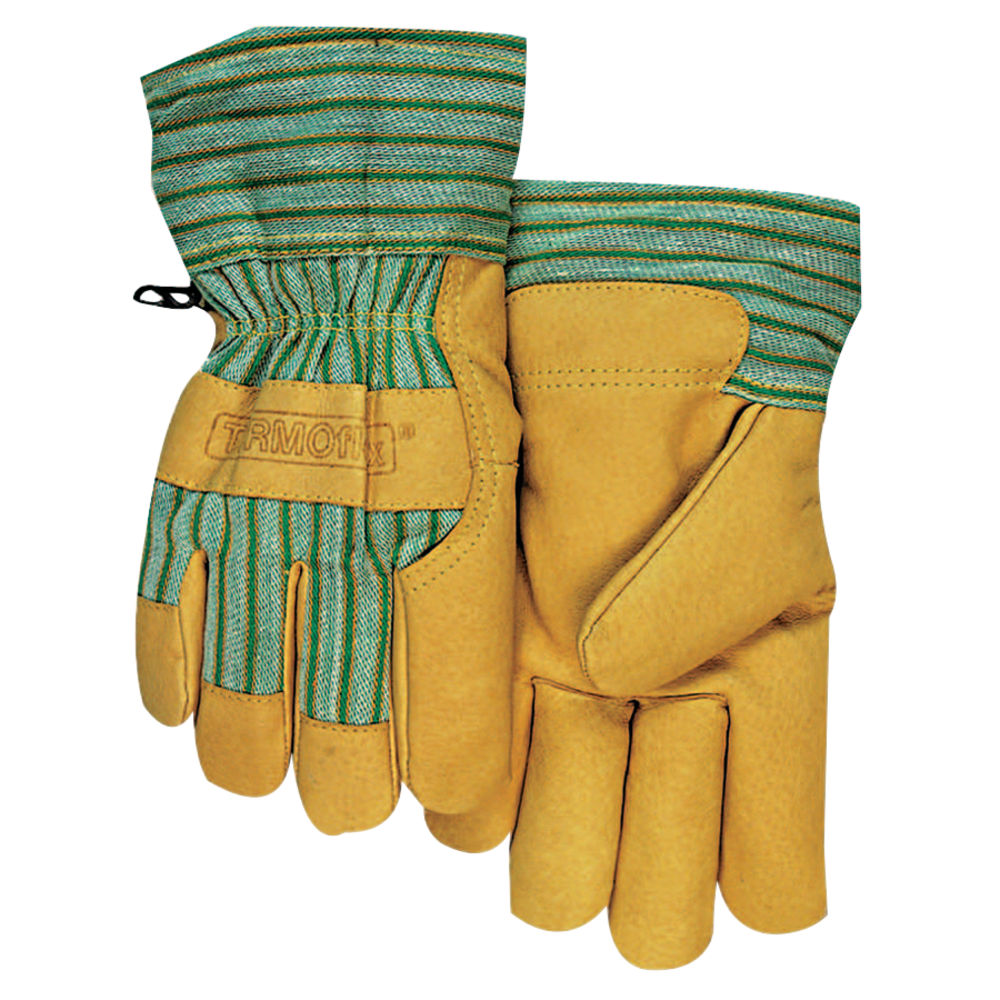 Anchor Brand Cold Weather Gloves, Large, Pigskin, Gold, Pack Of 6