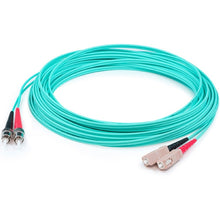 Load image into Gallery viewer, AddOn 2m SC (Male) to ST (Male) Aqua OM3 Duplex Fiber OFNR (Riser-Rated) Patch Cable - 100% compatible and guaranteed to work