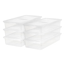 Load image into Gallery viewer, IRIS Plastic Storage Containers, 41 Quarts, 6in x 16 1/4in x 35 5/8in, Clear, Case Of 6