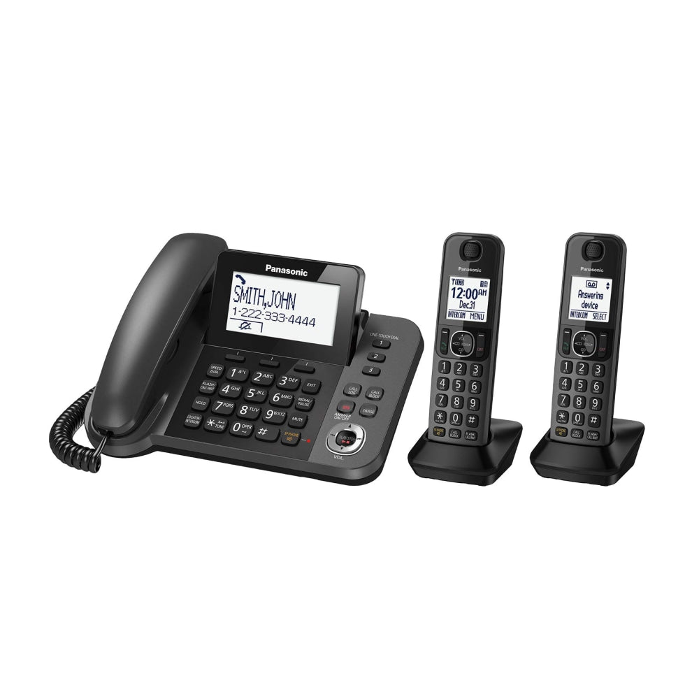 Panasonic DECT 6.0 Corded/Cordless Telephone With Digital Answering System, KX-TGF352M