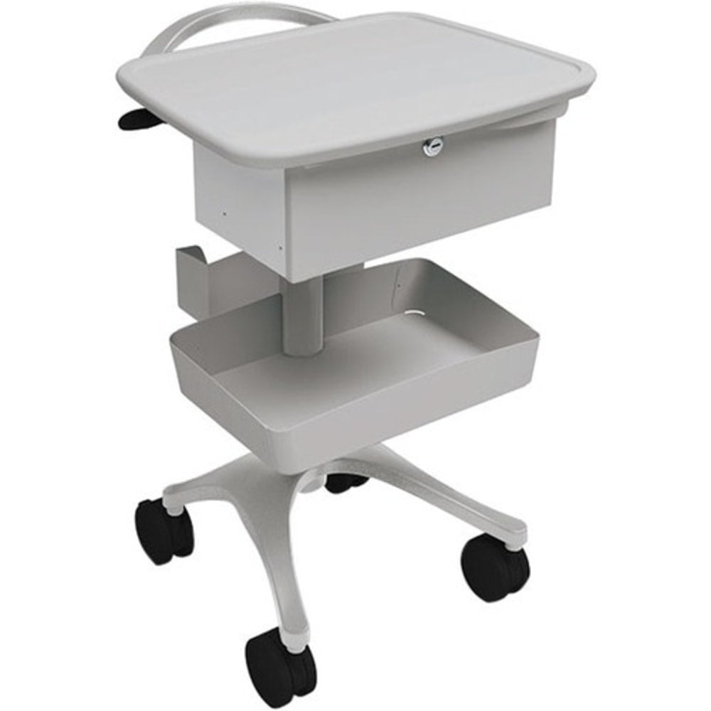 Anthro Zido Phlebotomy Cart Package - 1 Drawer - 118 lb Capacity - 4 Casters - 4in Caster Size - Medium Density Fiberboard (MDF), Cast Metal - x 40in Height - Steel Frame - Cool Gray - 5 Box