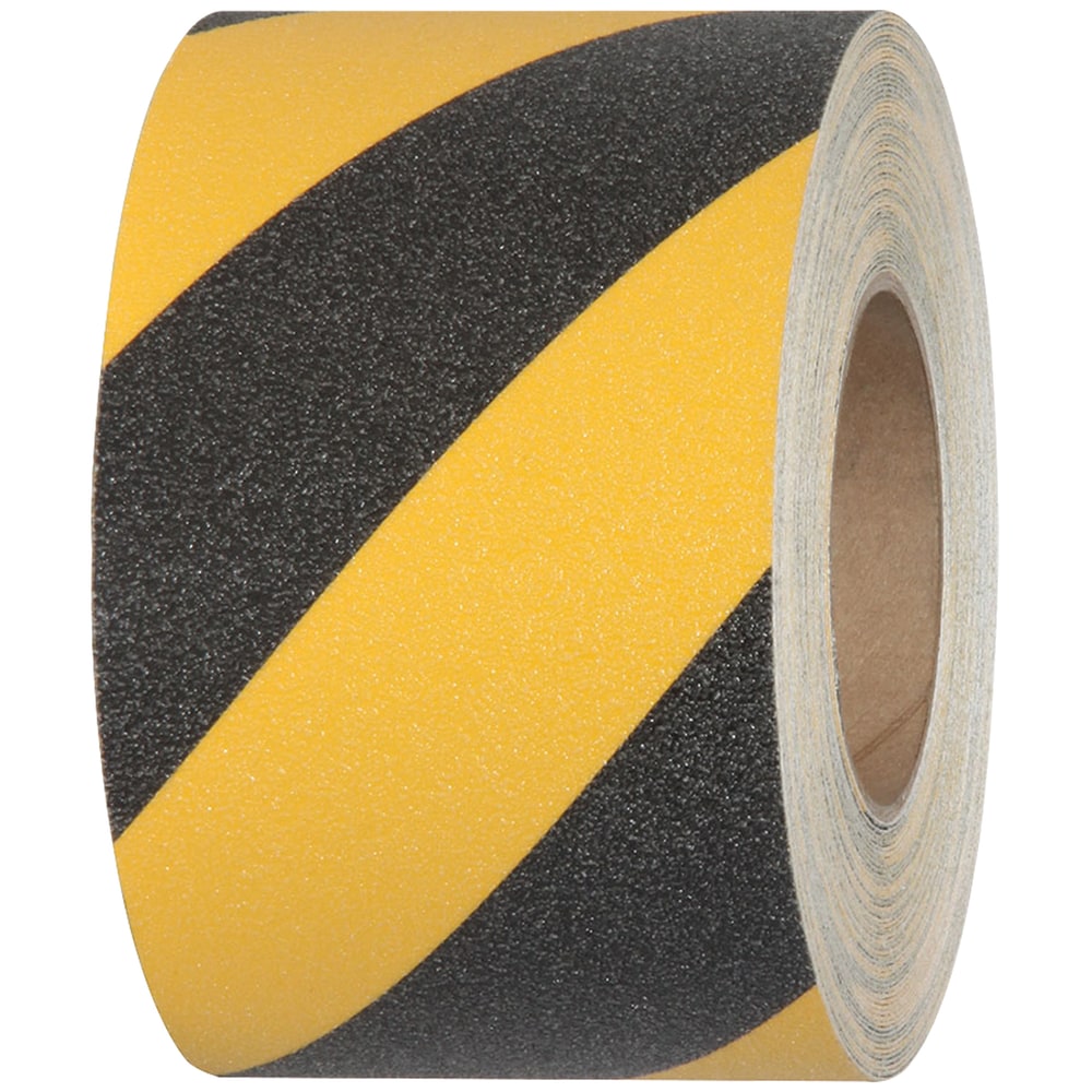 Tape Logic Heavy-Duty Antislip Tape, 3in Core, 2in x 60ft, Black/Yellow