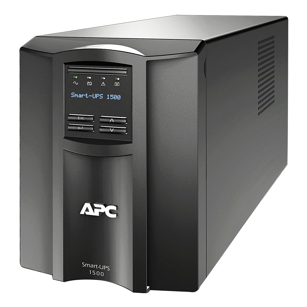 APC Smart-UPS 8-Outlet Stand-Alone Tower Uninterruptible Power Supply, 1,440VA/1,000 Watts, SMT1500C
