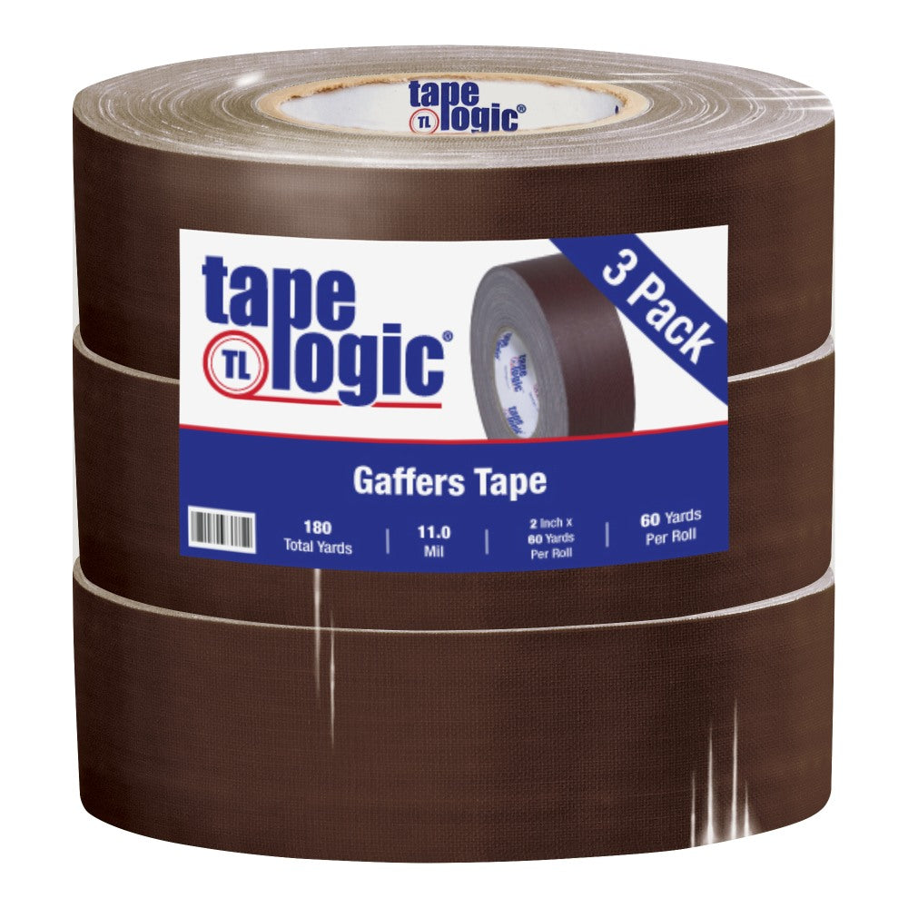 Tape Logic Gaffers Tape, 2in x 60 Yd., Brown, Case Of 3 Rolls