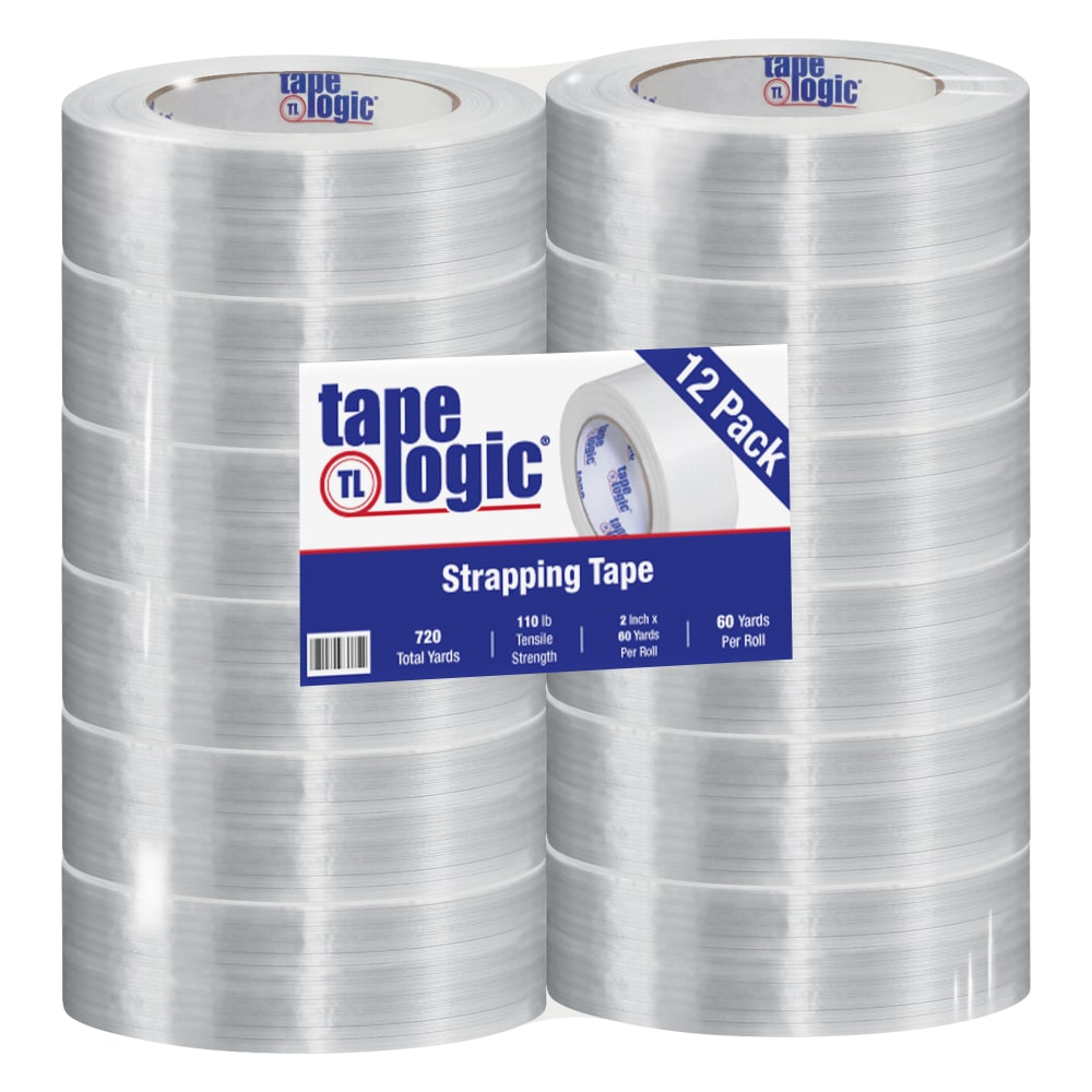 Tape Logic 1300 Strapping Tape, 2in x 60 Yd., Clear, Case Of 12