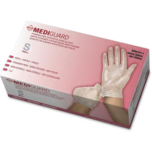 Load image into Gallery viewer, Medline MediGuard Vinyl Non-sterile Exam Gloves - Small Size - Vinyl - Clear - Powder-free, Ambidextrous, Latex-free, Durable, Beaded Cuff - For Multipurpose, Laboratory Application - 150 / Box