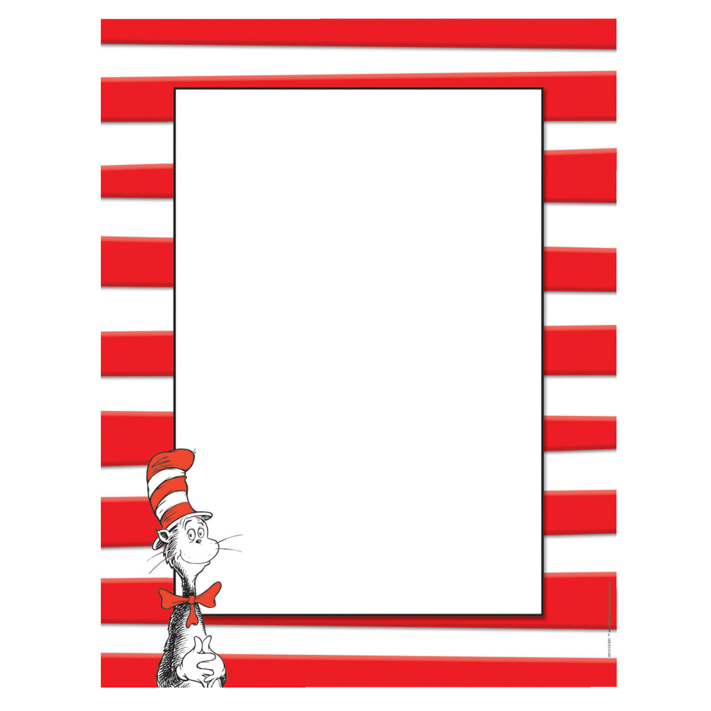 Eureka Dr. Seuss The Cat In The Hat Computer Paper, Letter Size (8 1/2in x 11in), 24 Lb, Multicolor, 50 Sheets Per Ream, Case Of 6 Reams