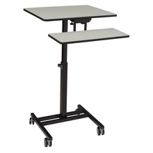 Load image into Gallery viewer, National Public Seating 26inW Sit Stand Students Desk, Gray Nebula