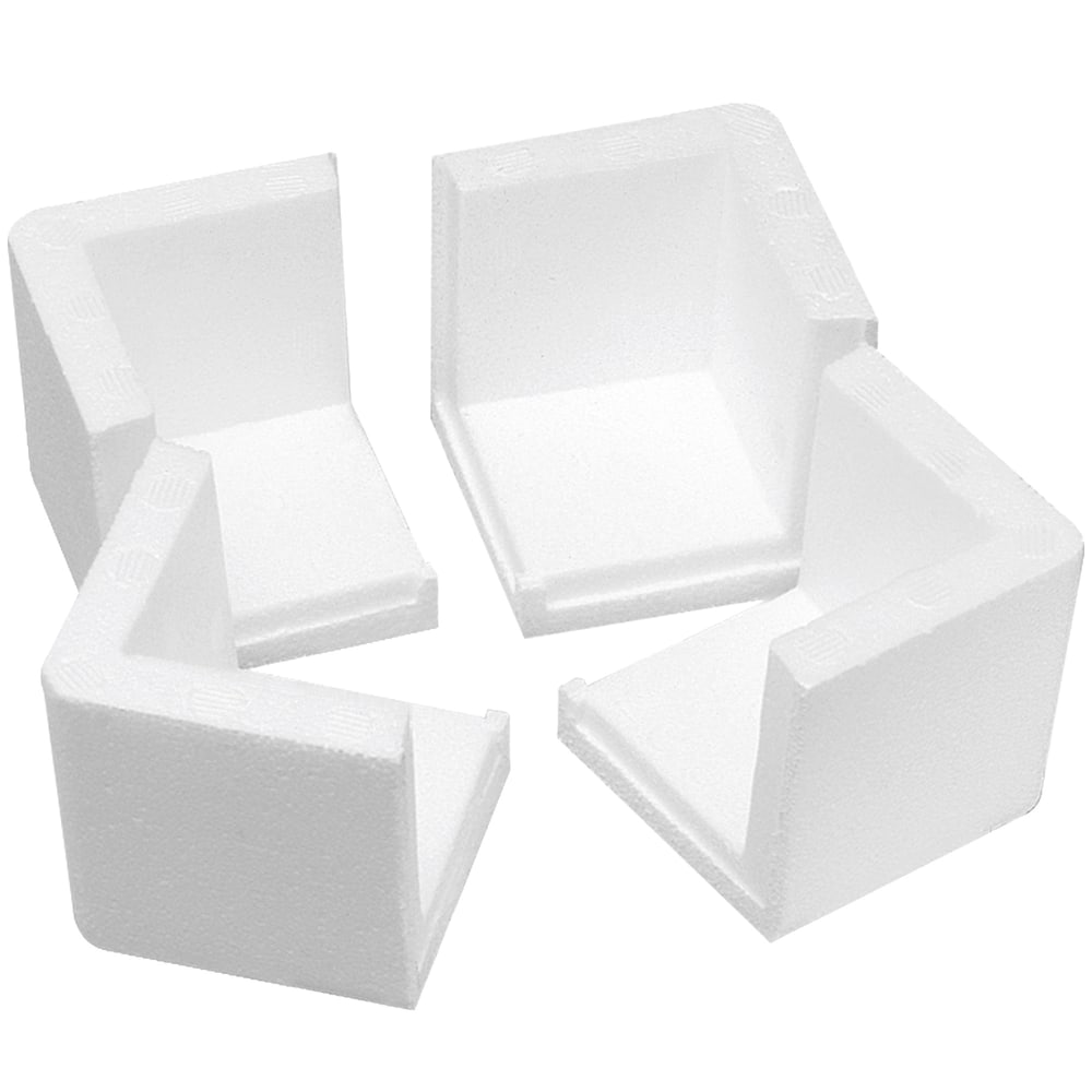 Office Depot Brand Foam Corners, 3inH x 3inW x 3inD, White, Case Of 1,000