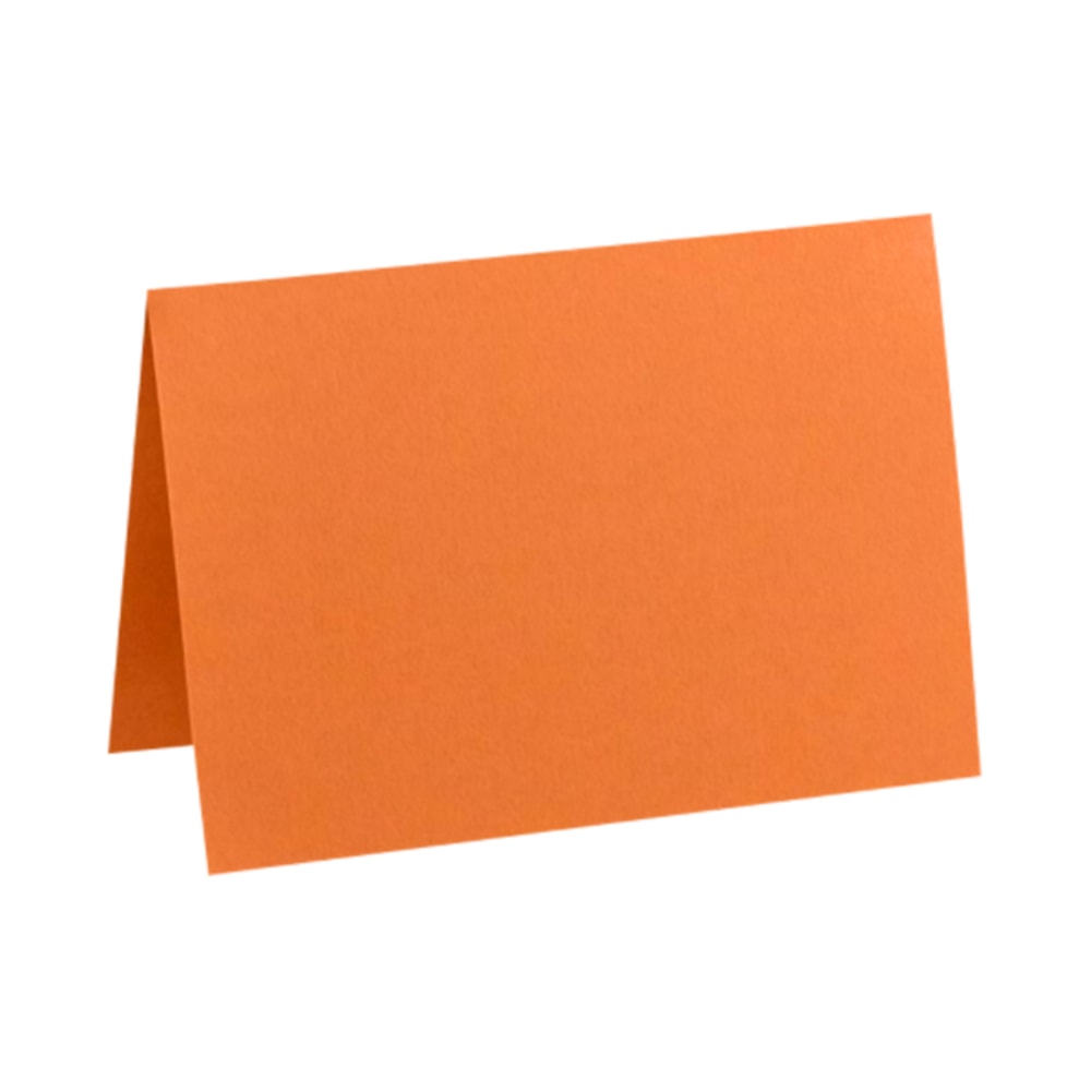 LUX Folded Cards, A7, 5 1/8in x 7in, Mandarin Orange, Pack Of 1,000