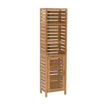 Load image into Gallery viewer, Linon Bullock 16-1/8inW Single Door Bamboo Cabinet with Shelves, Natural