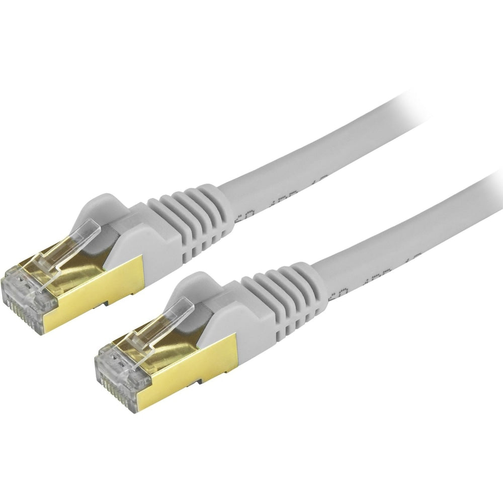 StarTech.com 4ft Gray Cat6a Shielded Patch Cable - Gray