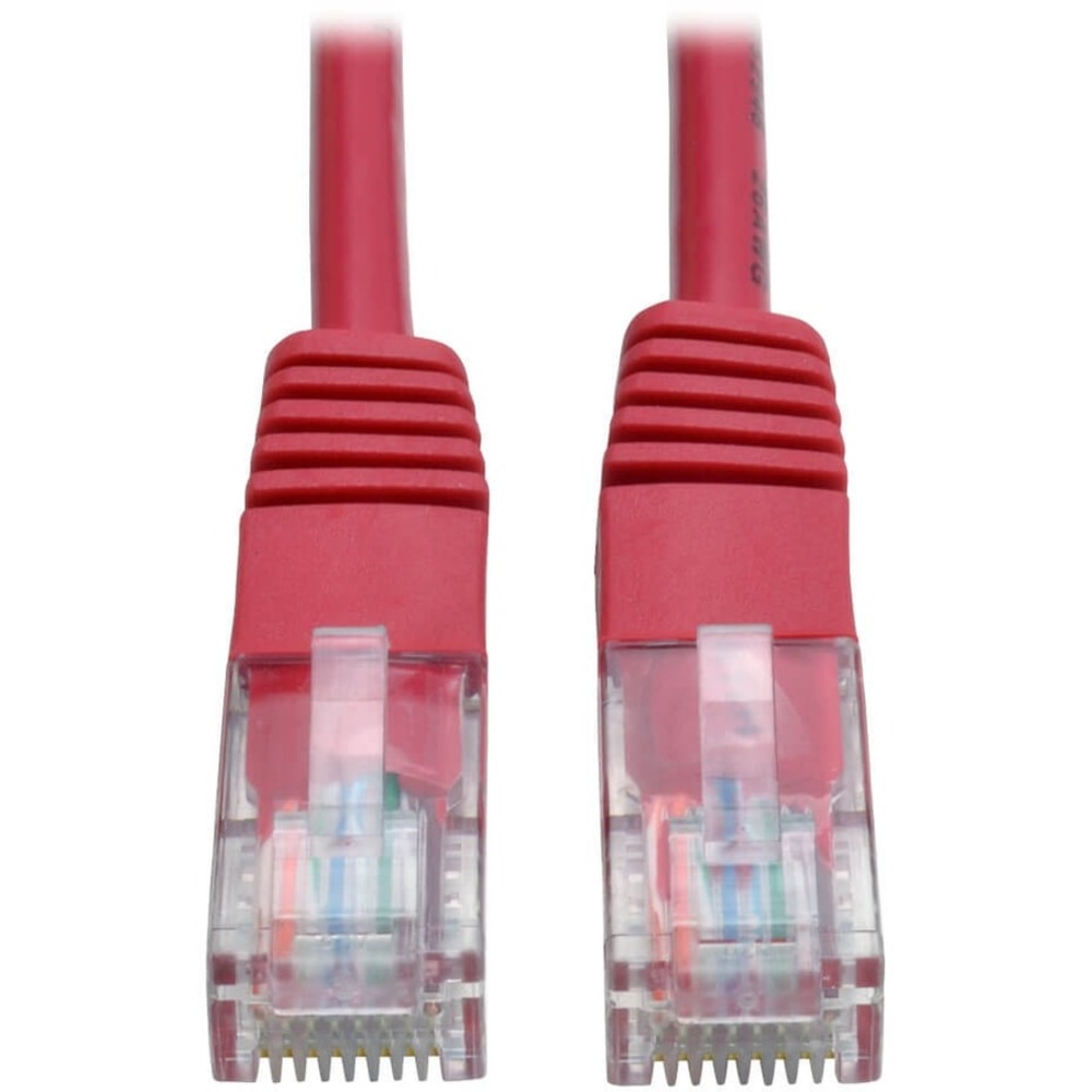 Tripp Lite 10ft Cat5e / Cat5 350MHz Molded Patch Cable RJ45 M/M Red 10ft - 10ft - 1 x RJ-45 Male - 1 x RJ-45 Male - Red