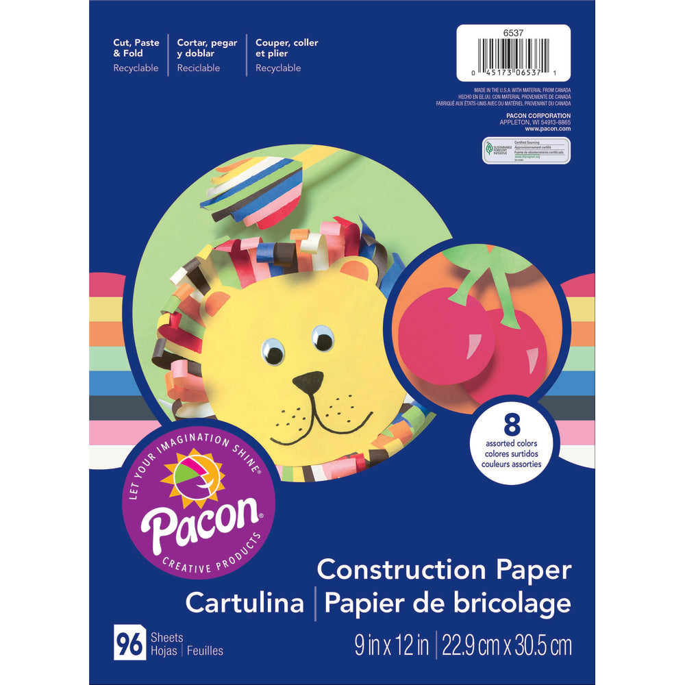 Art Street Construction Paper, 9in x 12in, Assorted Colors, Pack Of 96 Sheets
