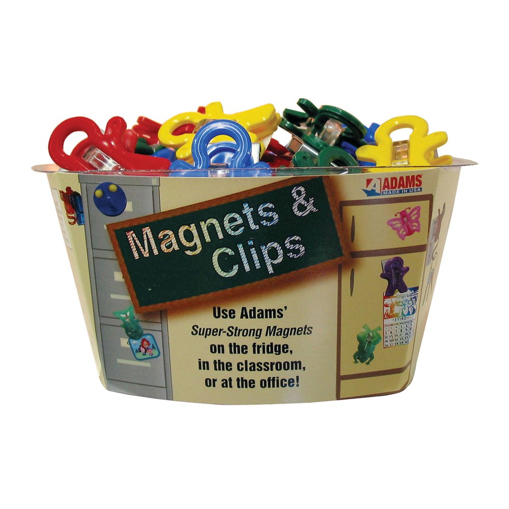 Adams Magnet Man Magnets, 1in, Multicolor, Pack Of 40