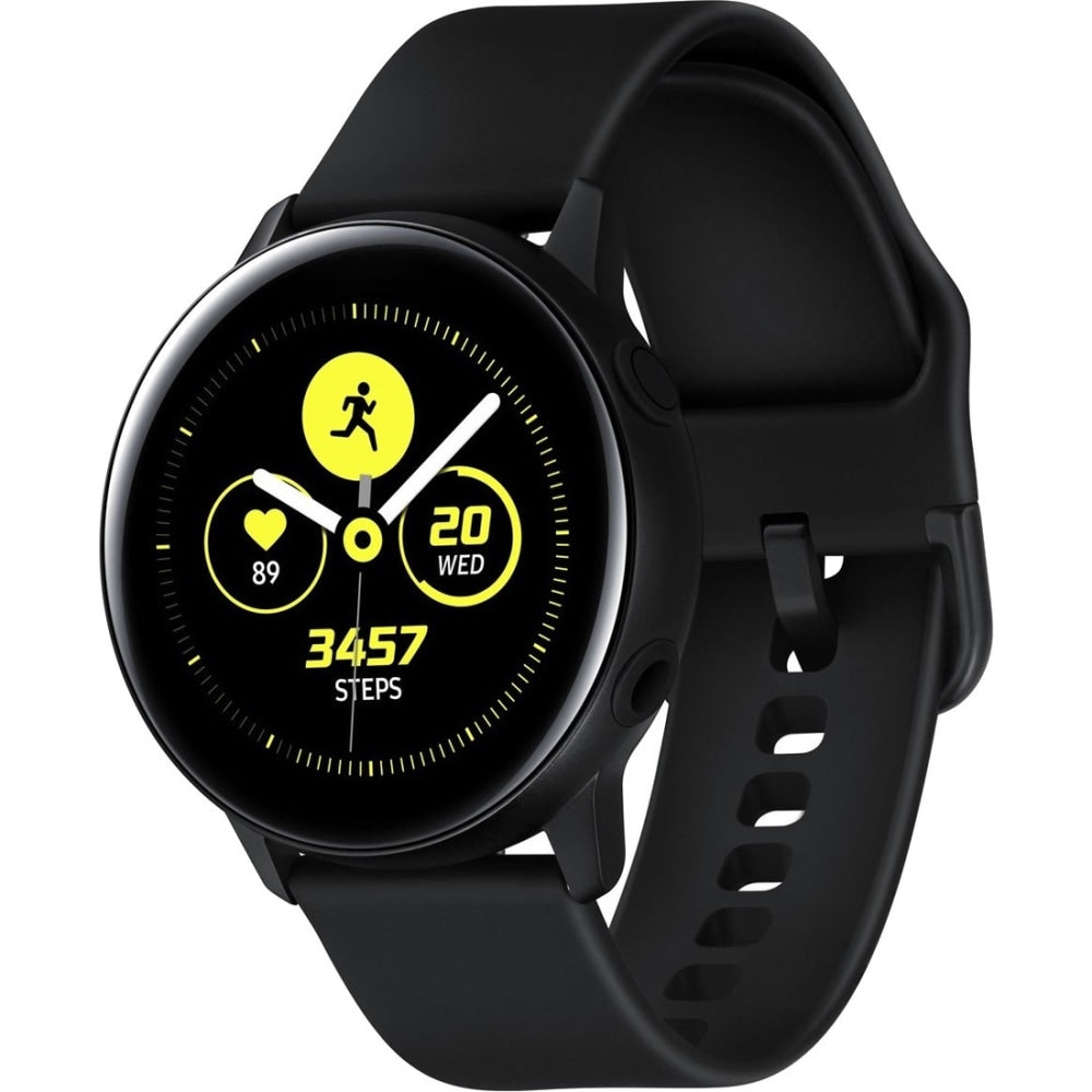 Samsung Galaxy Watch Active (40mm), Black (Bluetooth) - Wrist - Accelerometer, Barometer, Gyro Sensor, Health Sensor, Heart Rate Monitor, Ambient Light Sensor - Timer, Phone, Push Notification