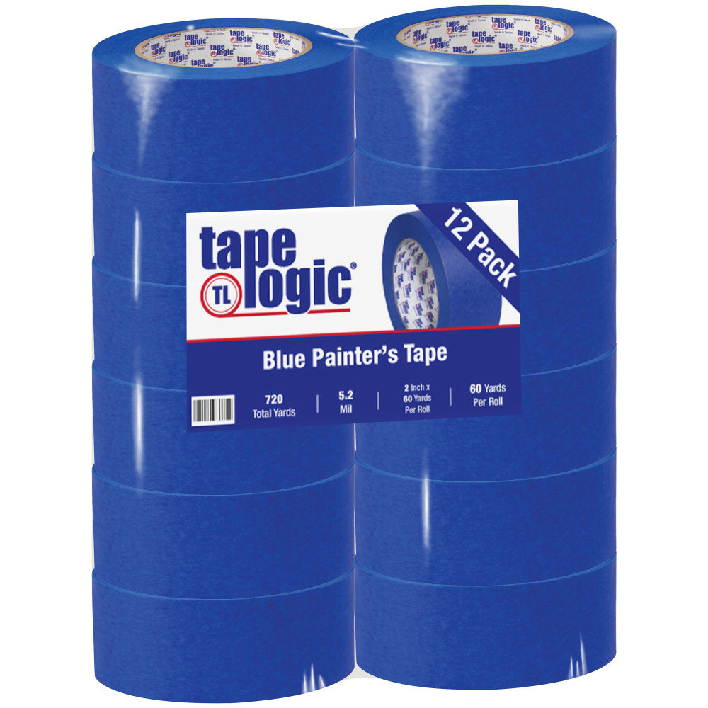 Tape Logic 3000 Painters Tape, 3in Core, 2in x 180ft, Blue, Case Of 12