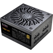 Load image into Gallery viewer, EVGA SuperNOVA 750 GT Power Supply - Internal - 120 V AC, 230 V AC Input - 3.3 V DC @ 20 A, 5 V DC @ 20 A, 12 V DC @ 62.6 A, -12 V DC @ 300 mA, 5 V DC @ 3 A Output - 750 W - 1 +12V Rails - 1 Fan(s) - ATI CrossFire Supported