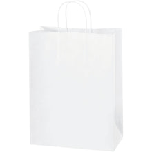 Load image into Gallery viewer, Partners Brand Paper Shopping Bags, 10inW x 5inD x 13inH, White, Case Of 250