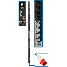 Load image into Gallery viewer, Tripp Lite 3-Phase PDU Switched 11.5kW 220/230/240V 24 C13; 6 C19 16/20A - Switched - IEC 60309 16/20A RED (3P+N+E) - 24 x IEC 60320 C13, 6 x IEC 60320 C19 - 380 V AC, 400 V AC, 415 V AC - Network (RJ-45)