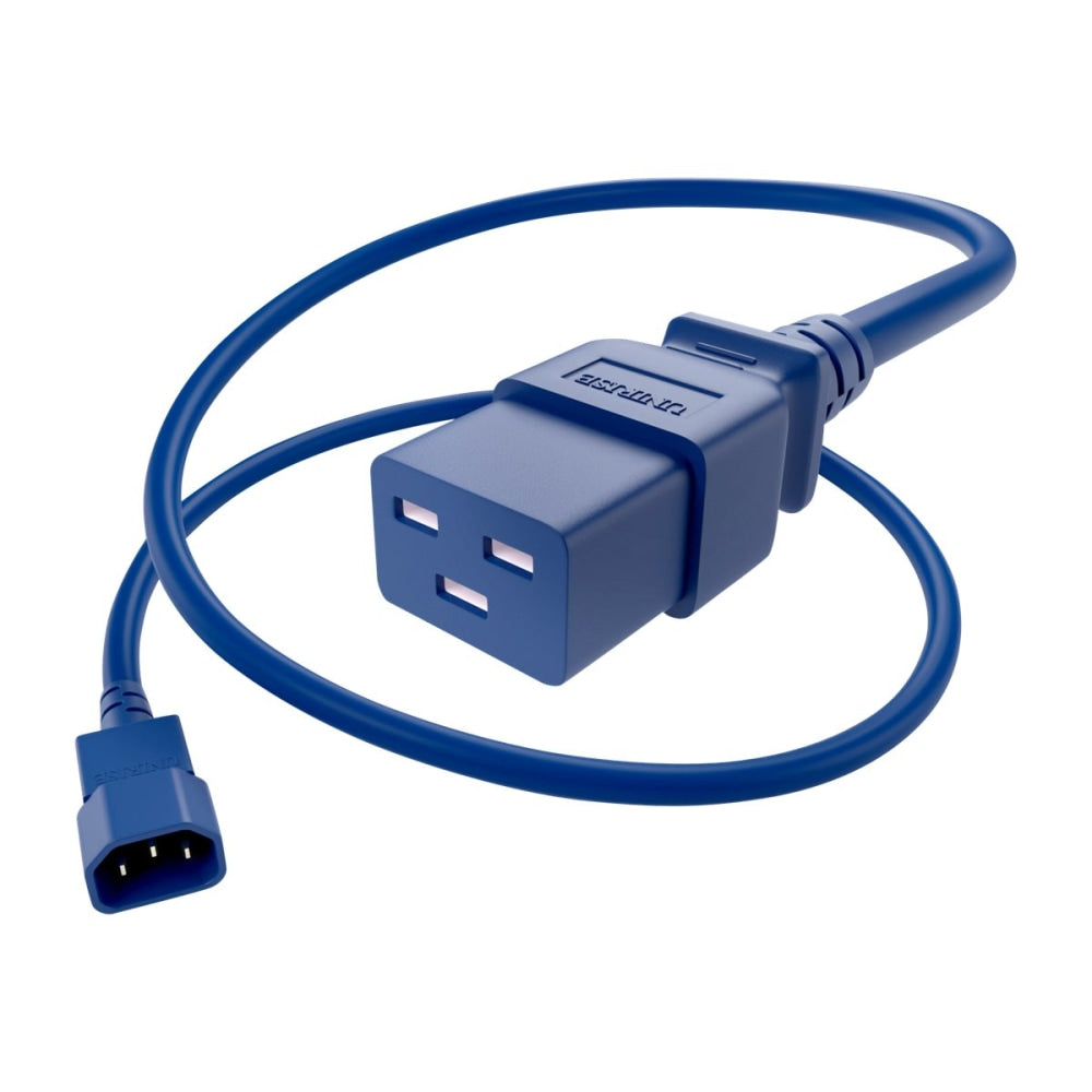 UNC Group - Power extension cable - IEC 60320 C14 to IEC 60320 C19 - 250 V - 15 A - 2 ft - blue