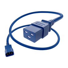 Load image into Gallery viewer, UNC Group - Power extension cable - IEC 60320 C14 to IEC 60320 C19 - 250 V - 15 A - 2 ft - blue