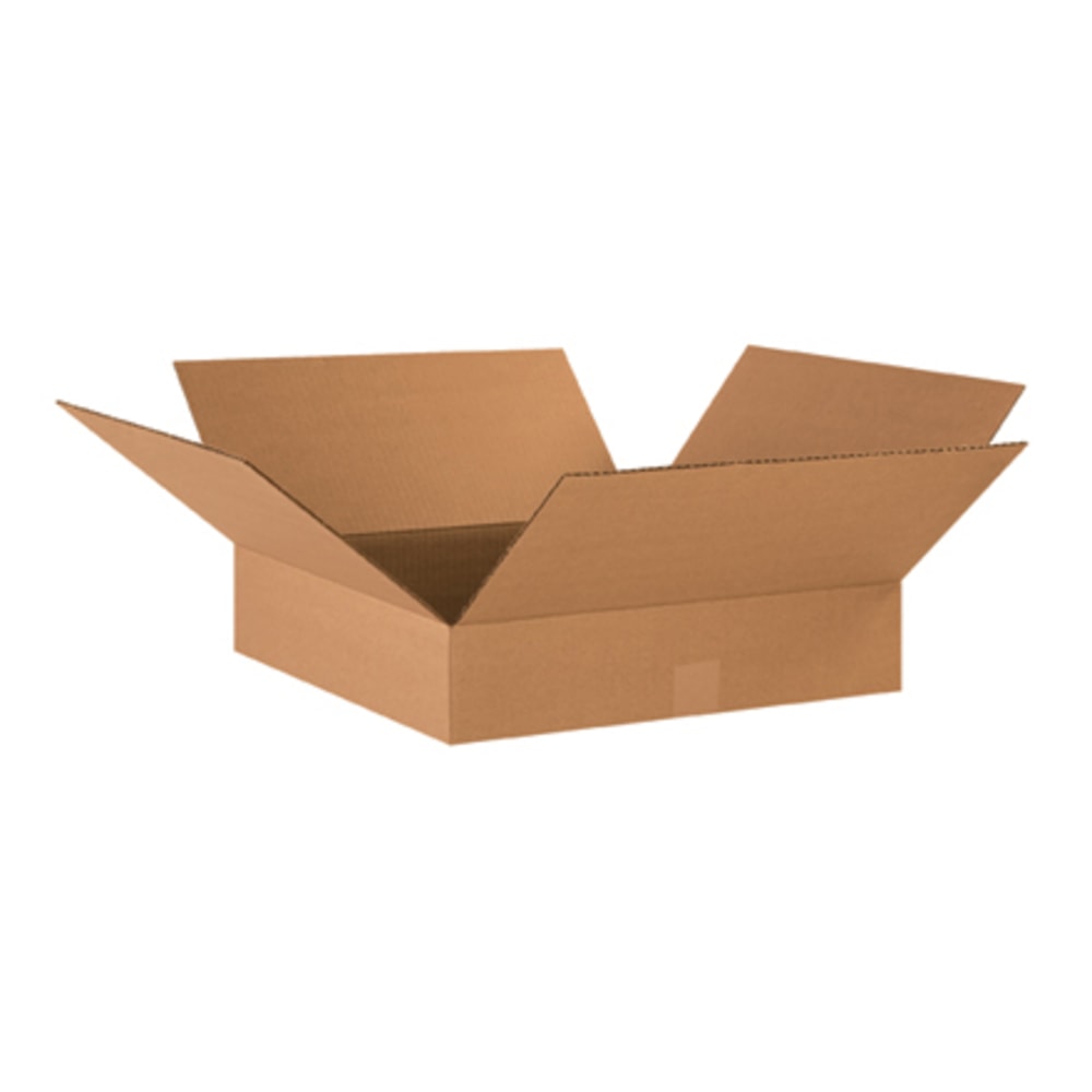 Office Depot Brand Flat Corrugated Boxes 17in x 17in x 4in, Bundle of 25