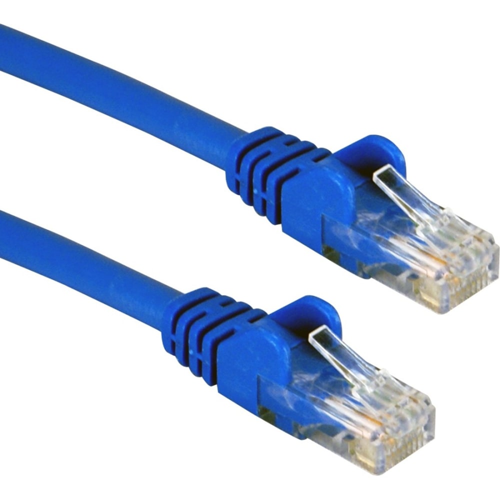 QVS 3-Pack 3ft CAT6/Ethernet Gigabit Flexible Molded Blue Patch Cord - First End: 1 x RJ-45 Male Network - Second End: 1 x RJ-45 Male Network - Patch Cable - Blue - 3 Pack