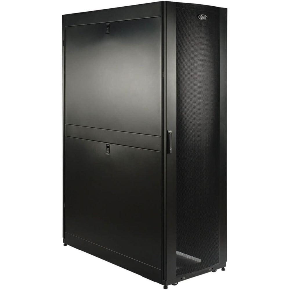 Tripp Lite 48U Rack Enclosure Server Cabinet Doors & Sides Extra-Deep 48in - For Server, LAN Switch, Patch Panel - 48U Rack Height48in Rack Depth - Floor Standing - Black Powder Coat - Steel
