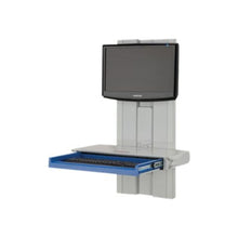 Load image into Gallery viewer, Capsa Healthcare Premium Slim Line w/Work Surface/Tech Box - Mounting kit (wall mount, VESA adapter, keyboard tray, tech box, work surface) - for LCD display / PC equipment - medical - screen size: up to 24in - wall-mountable