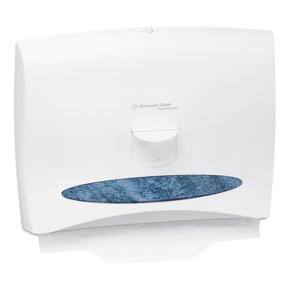Kimberly-Clark Personal Seats Toilet Seat Cover Dispenser, 13 1/4inH x 17 1/2inW x 2 1/4inD, White
